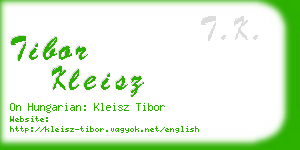 tibor kleisz business card